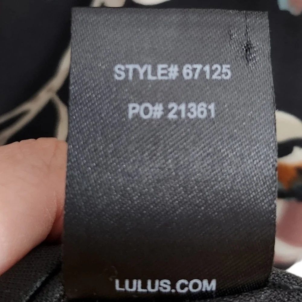 Lulus Such a Beauty Dress Medium Black Floral Button-Up Collar Button Front - Picture 7 of 12